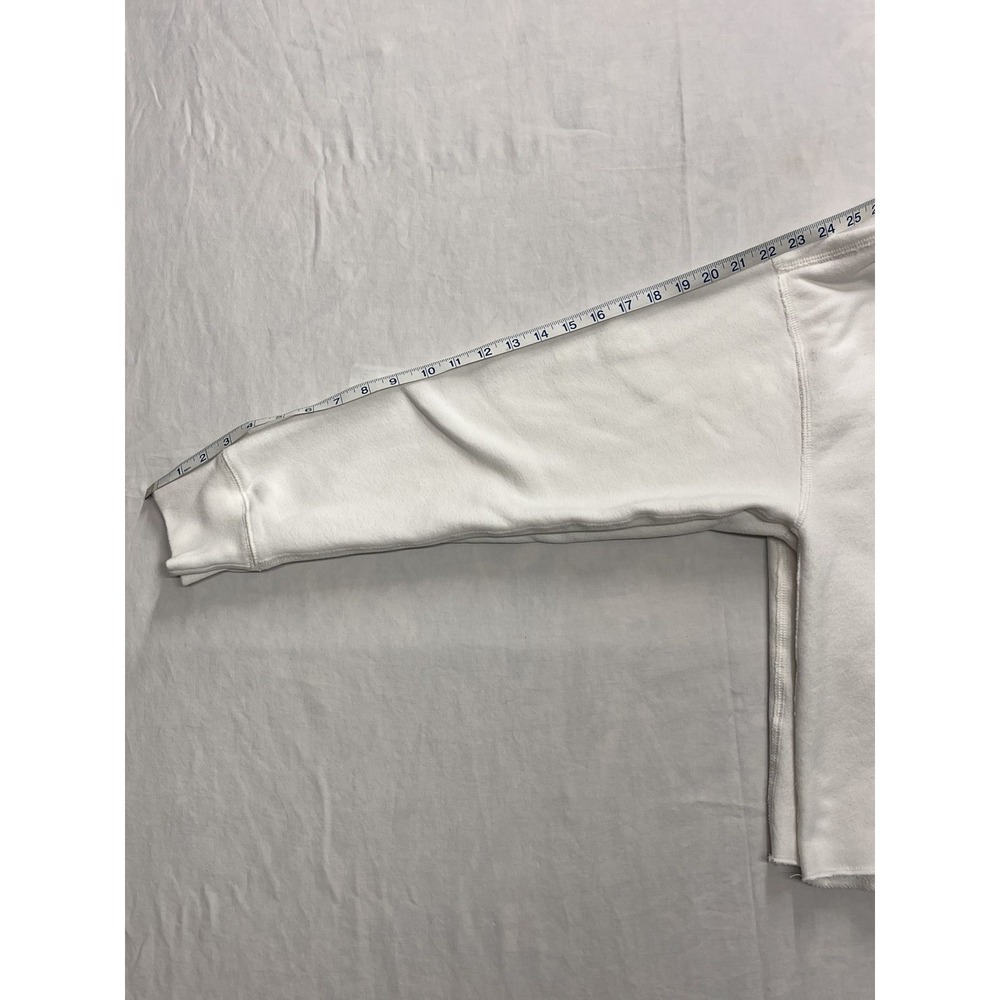 Abercrombie & Fitch Y2K Quarter Zip Jacket Cozy White Women's Medium Long Sleeve - Picture 7 of 10